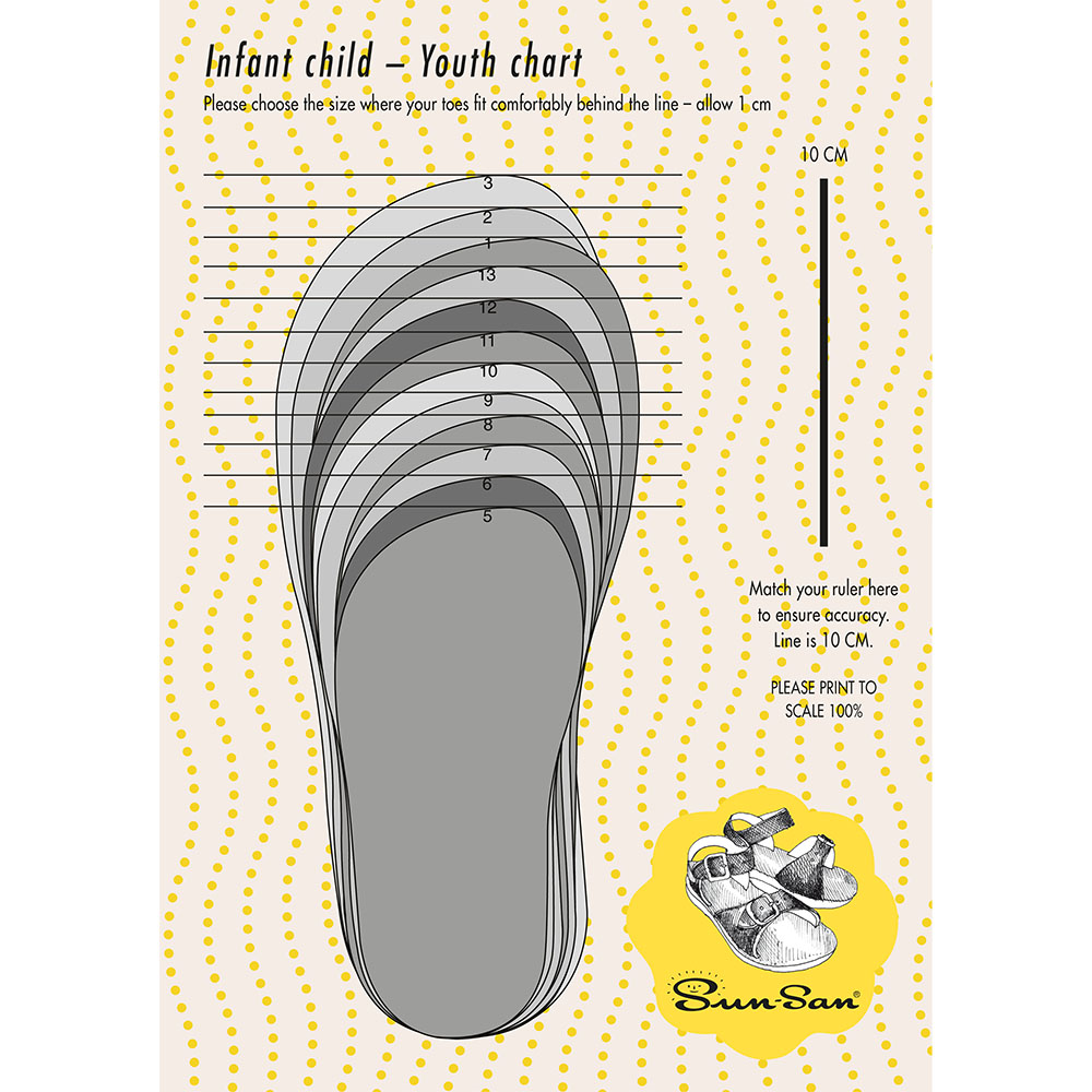 Saltwater Sandals Size Chart